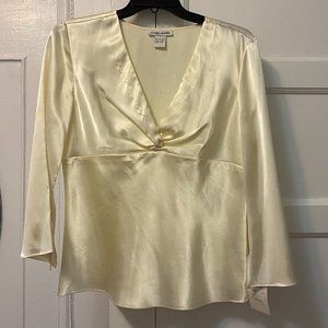 SOLD ON DEPOP Satin Ivory Blouse
